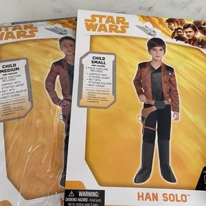 HAN SOLO STAR WARS Disney Costume Child Small & Medium w/accessories,boot covers